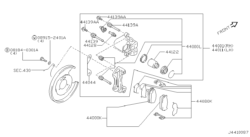 NISSAN 44060AG088 - Jarrupala, levyjarru inparts.fi