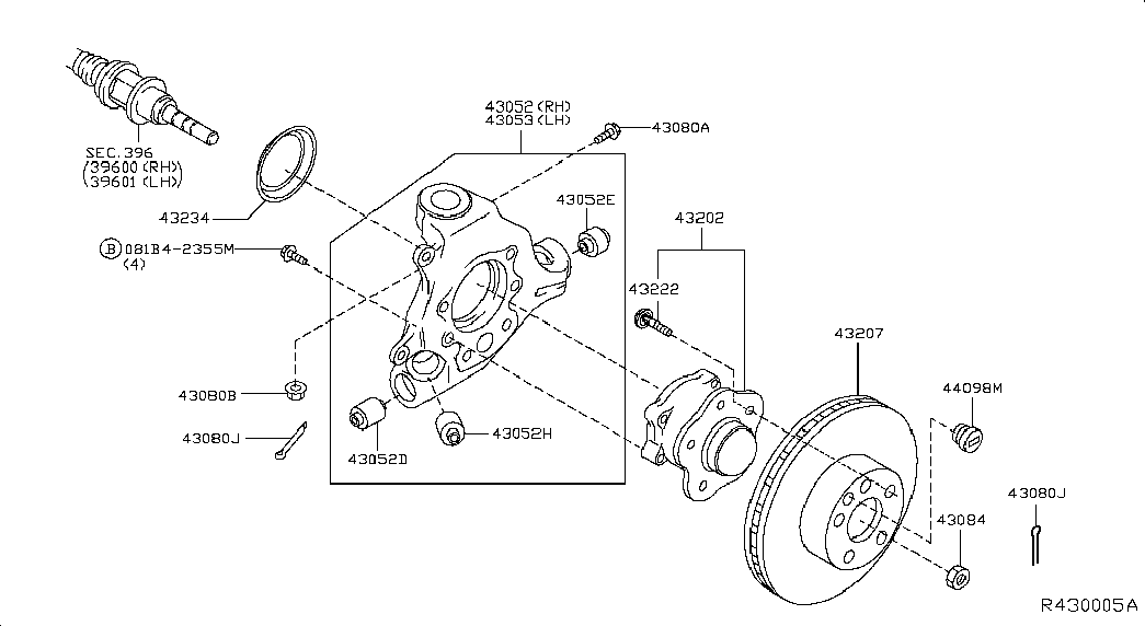 NISSAN 43206 CK000 - Jarrulevy inparts.fi