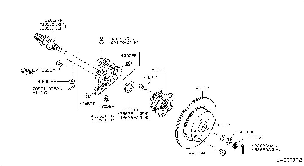 Hyundai 432024GA0B - Pyöränlaakerisarja inparts.fi