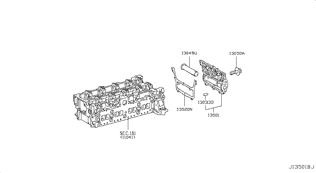 NISSAN 13520-HG00B - Tiiviste, jakopäänkotelon kansi inparts.fi