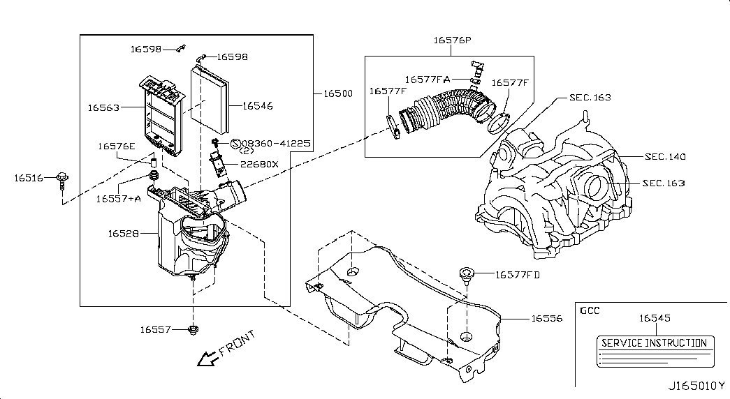 NISSAN 16546-JG30A - Ilmansuodatin inparts.fi