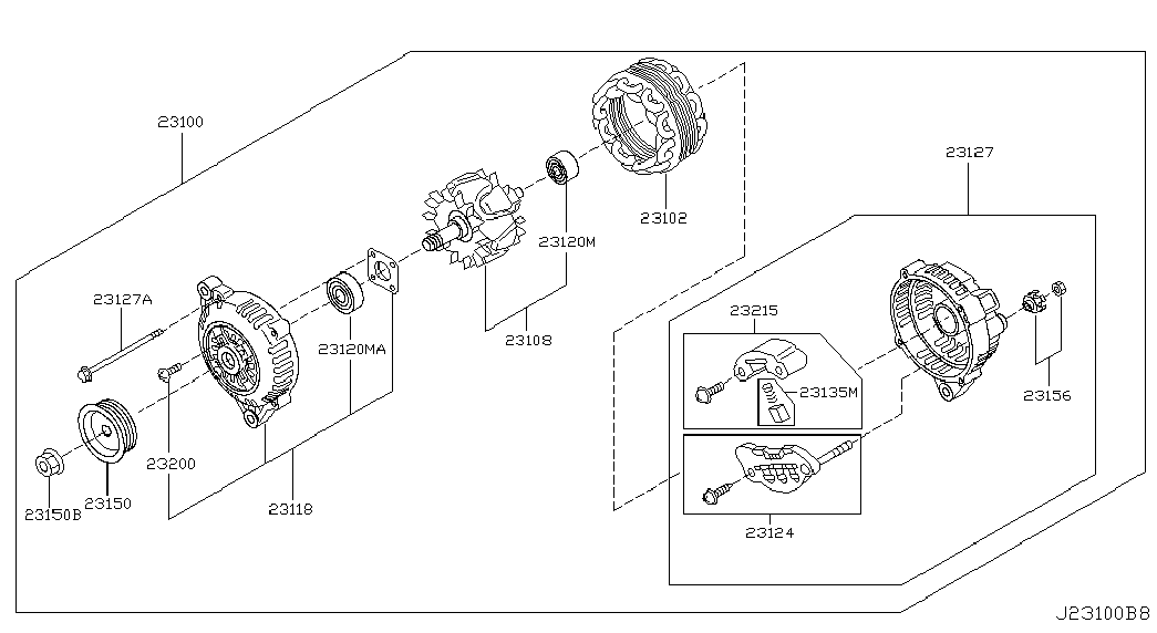 NISSAN 23100CD010 - Laturi inparts.fi