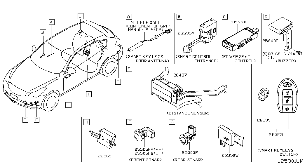 NISSAN 25994-1BA2A - Sensori, pysäköintitutka inparts.fi