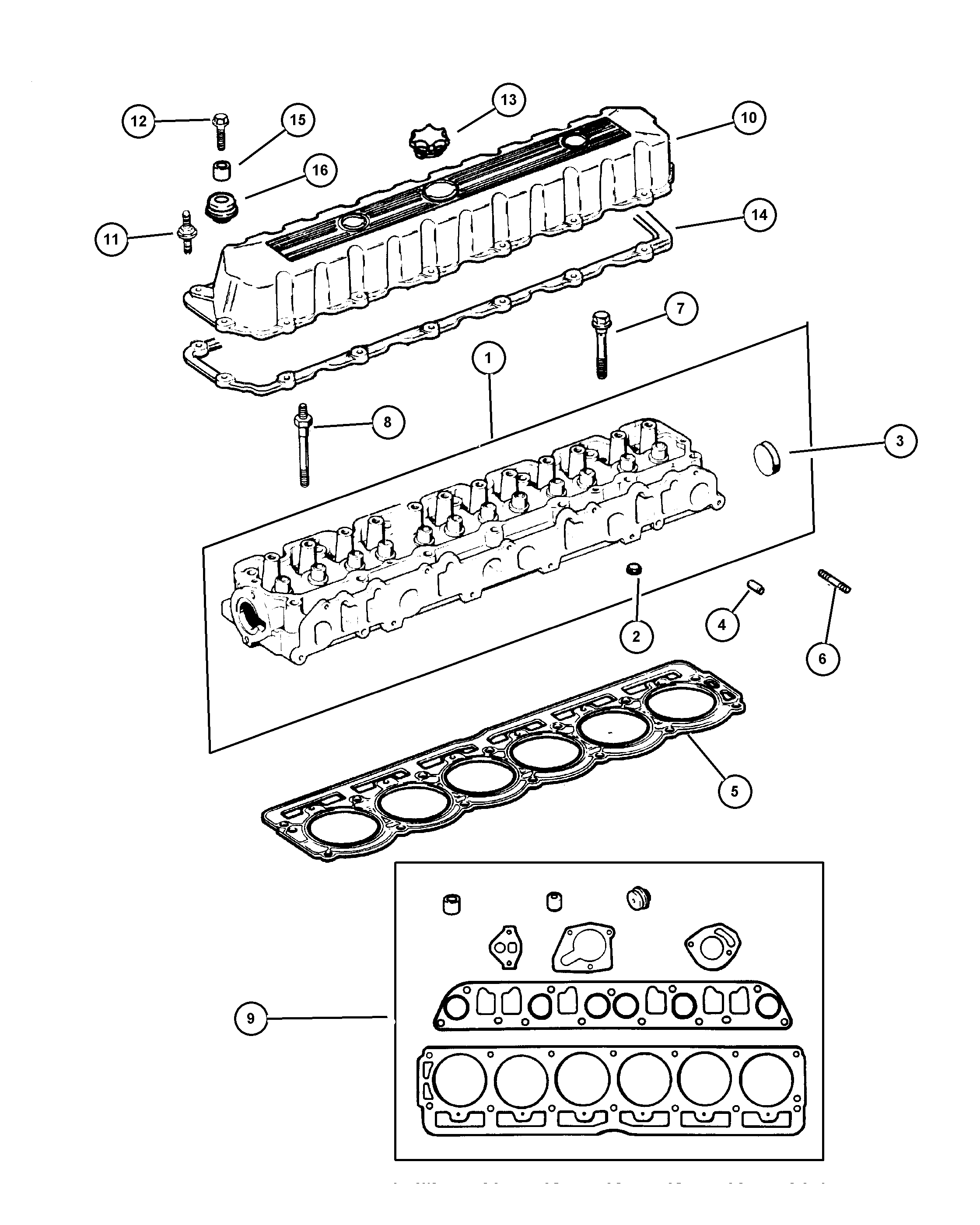 RAM 5012 365AA - GASKET PACKAGE ENGINE UPPER inparts.fi