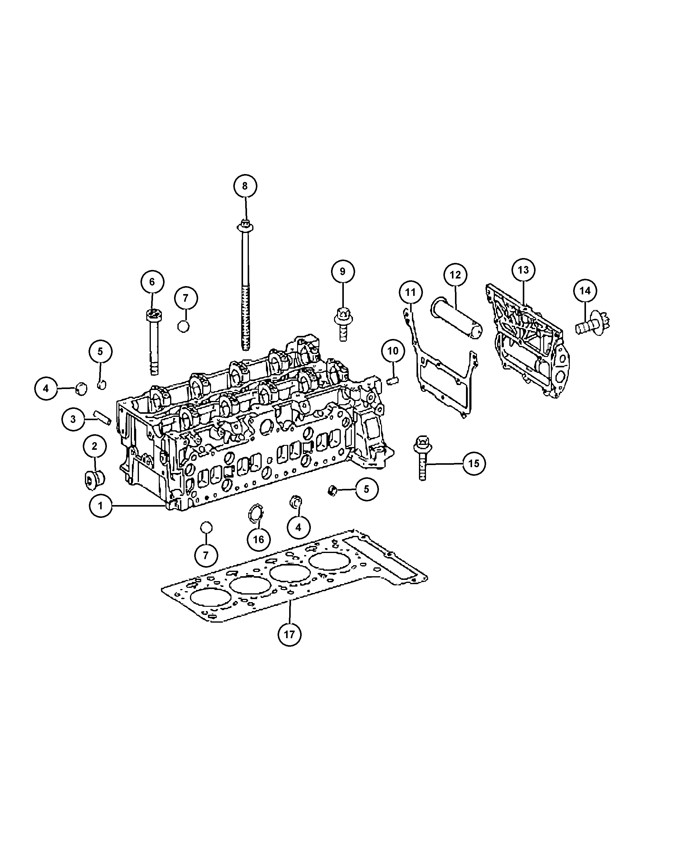 Chrysler 68140 385AA - Tiiviste, sylinterikansi inparts.fi