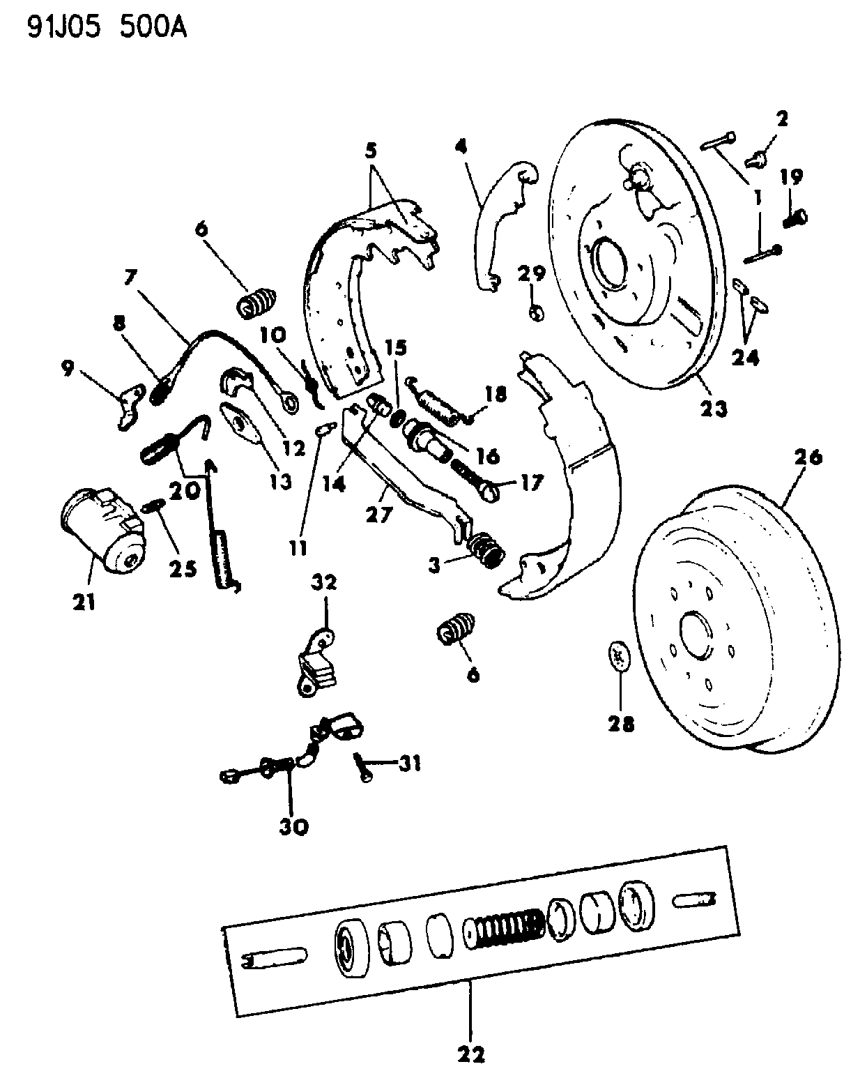 Chrysler 4423 606 - Jarrukenkäsarja inparts.fi