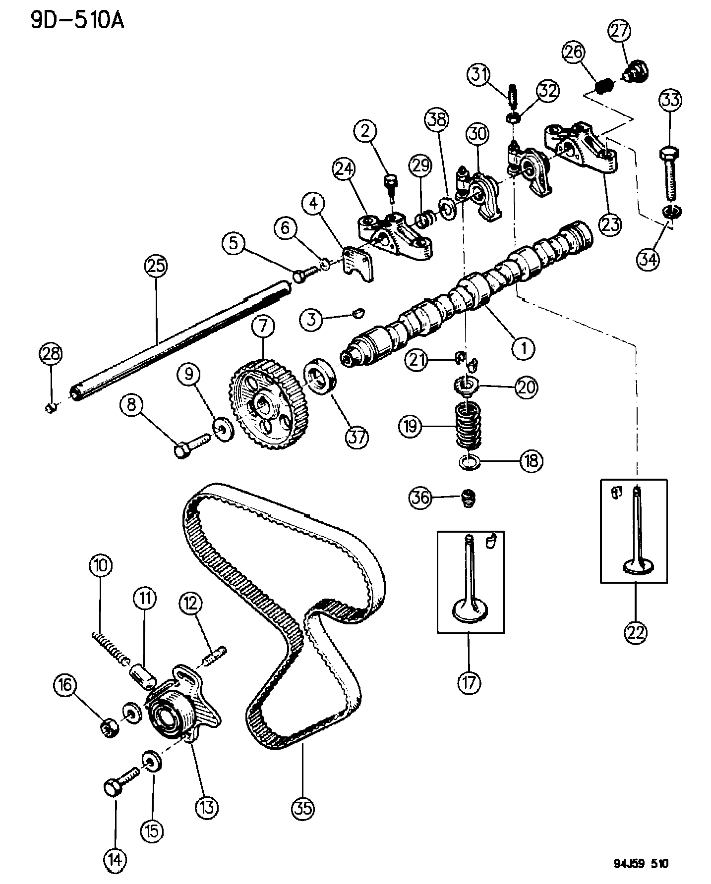 Chrysler T 0722 452 - Kiristysrulla, hammashihnat inparts.fi