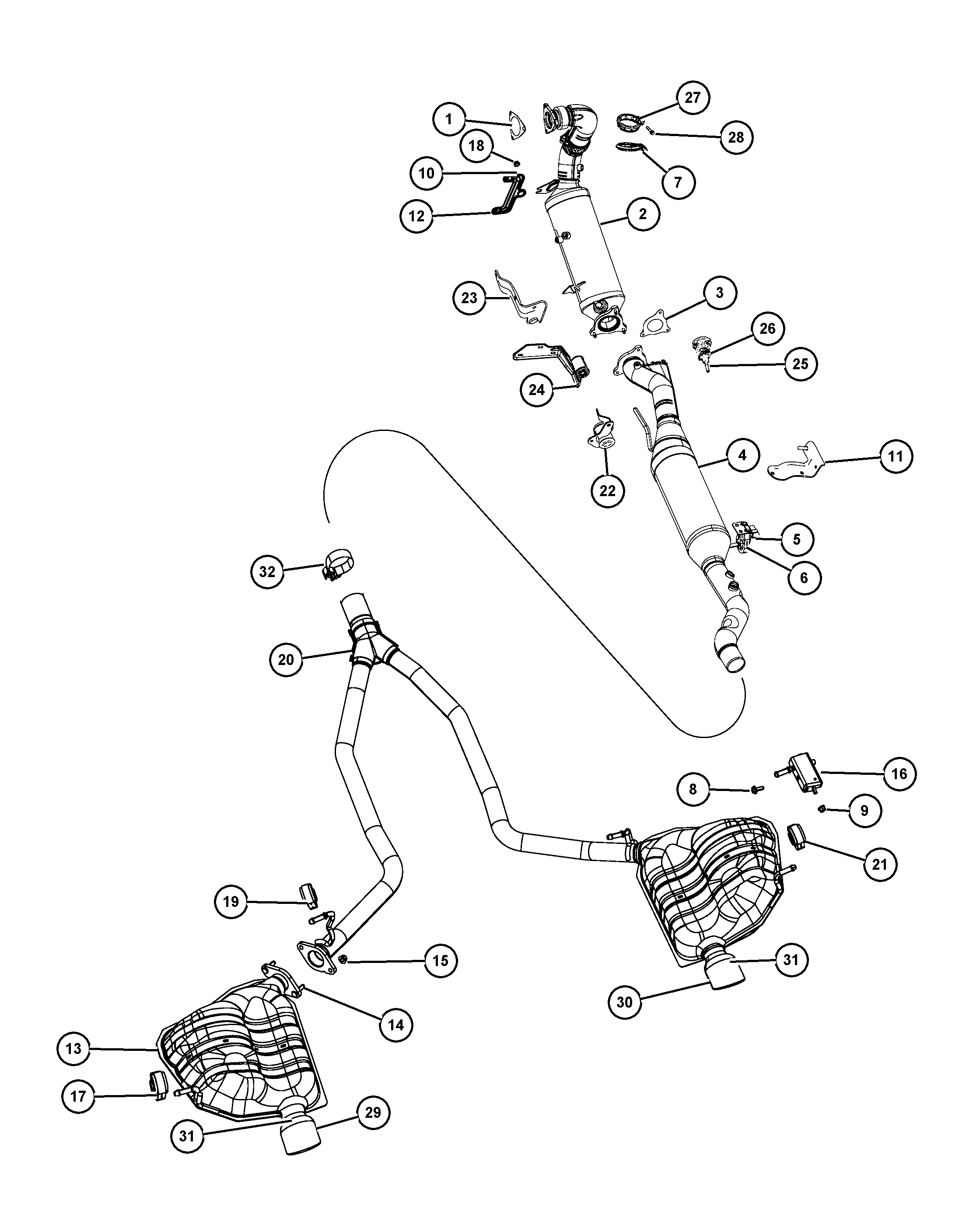 Chrysler 52090 372AA - Putkenliitin, pakoputkisto inparts.fi