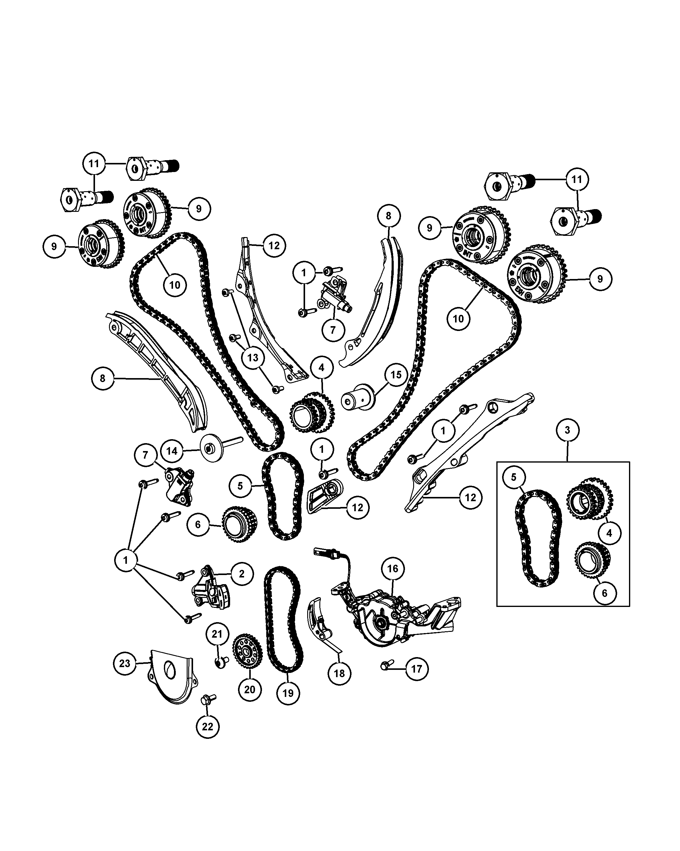 Chrysler 5184 359AB - Hammaspyörä, tasausakseli inparts.fi