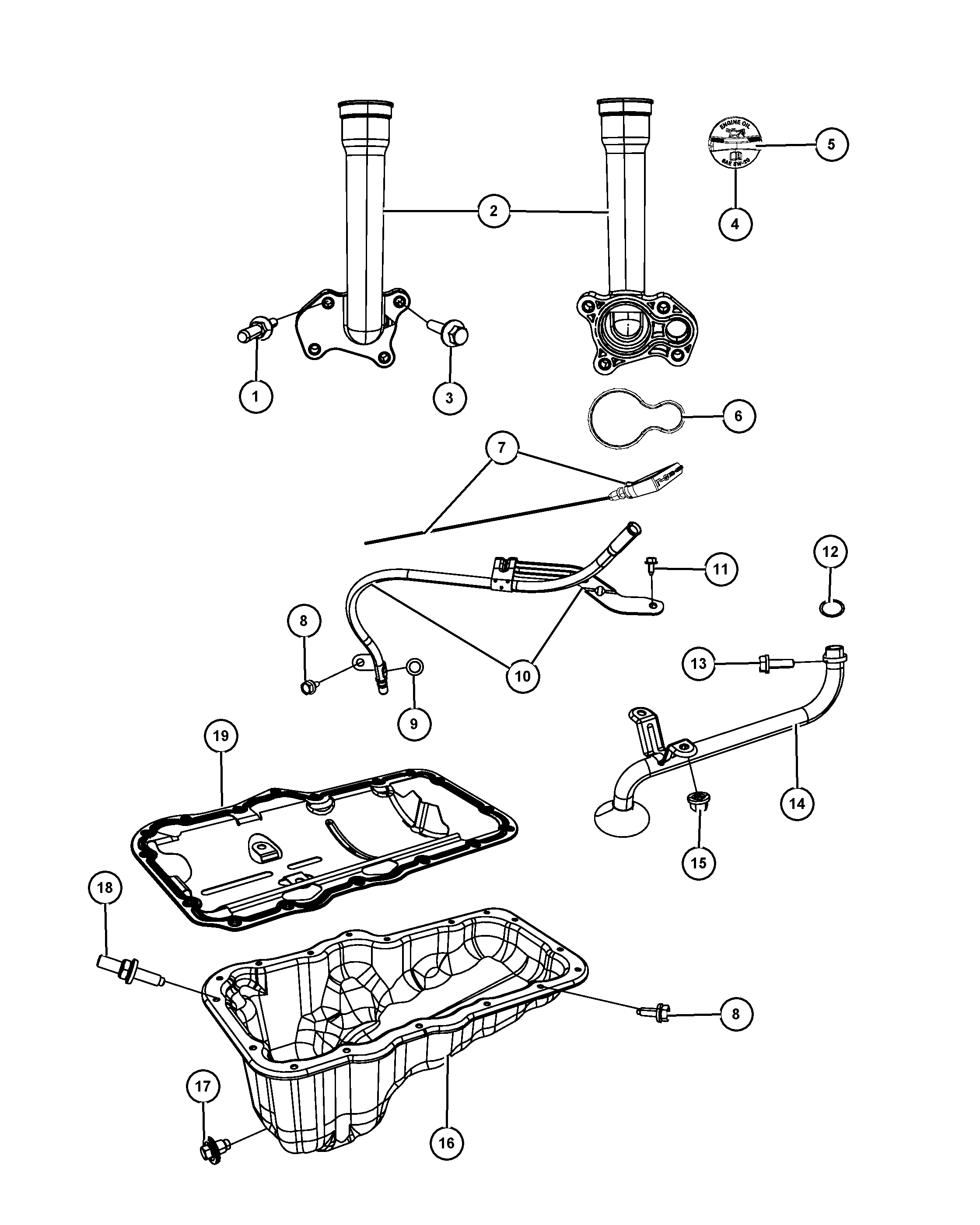 Chrysler 53021 001AB - GASKET OIL PAN inparts.fi