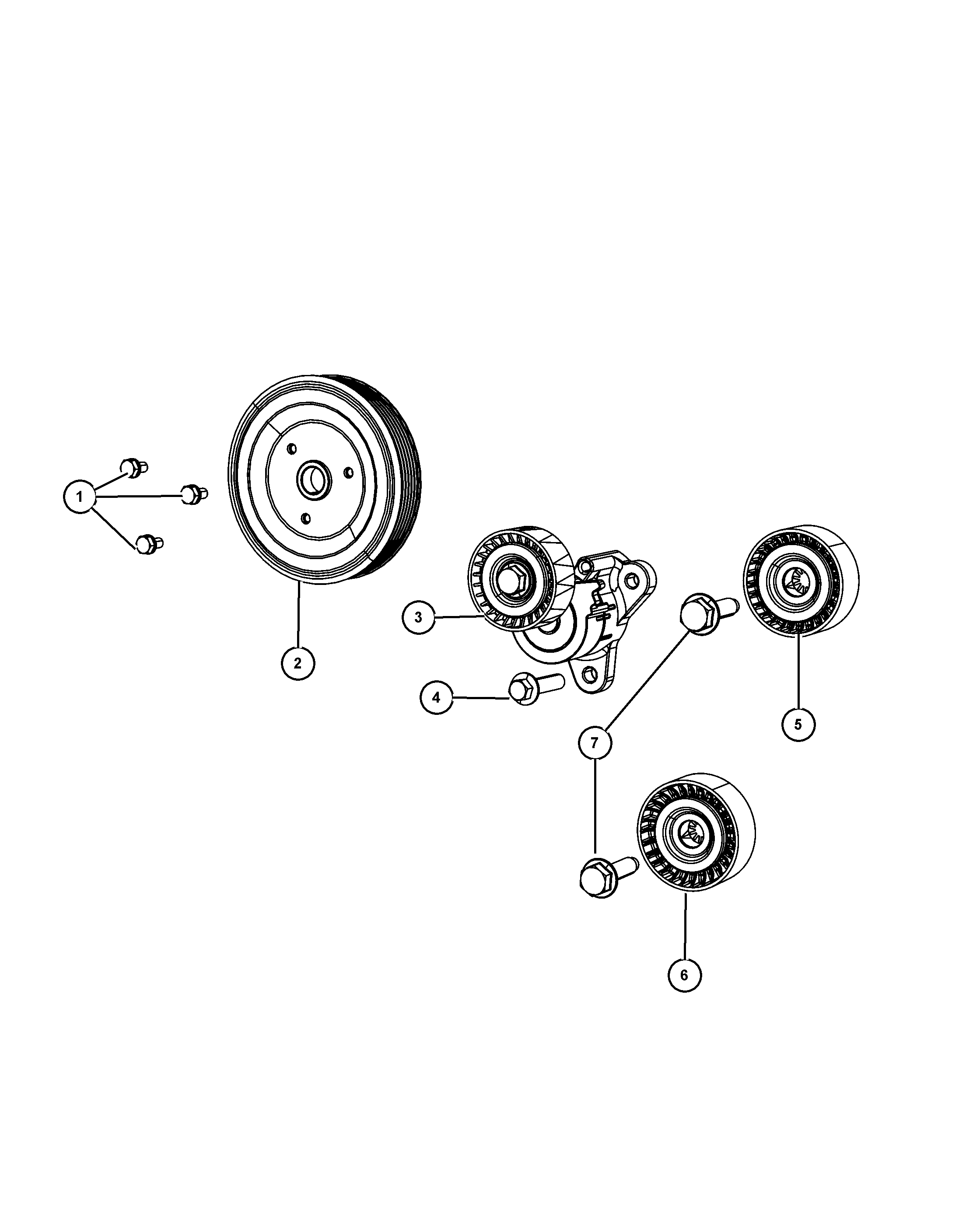 Chrysler 4891 595AE - Hihnankiristin, moniurahihna inparts.fi