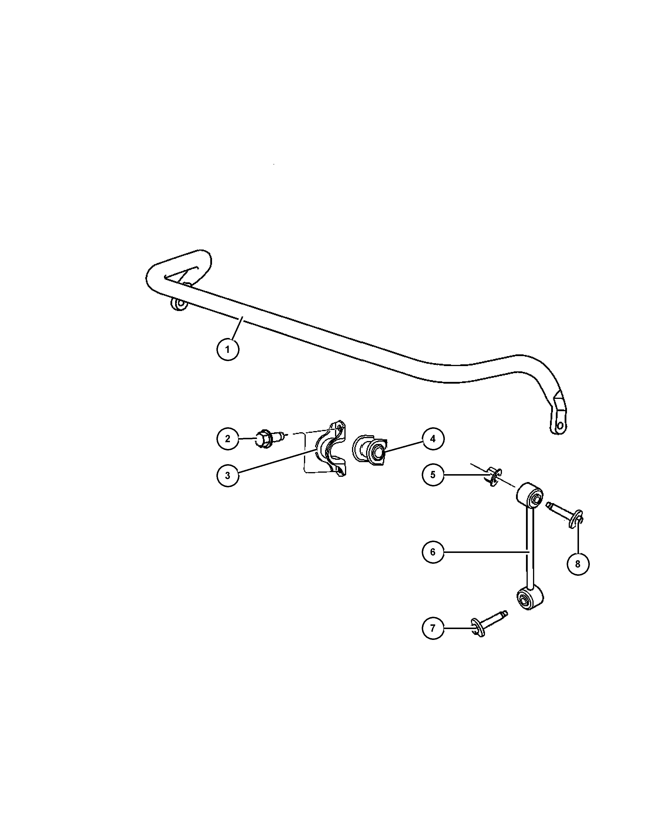 Chrysler 52089 467AB - Tanko, kallistuksenvaimennin inparts.fi