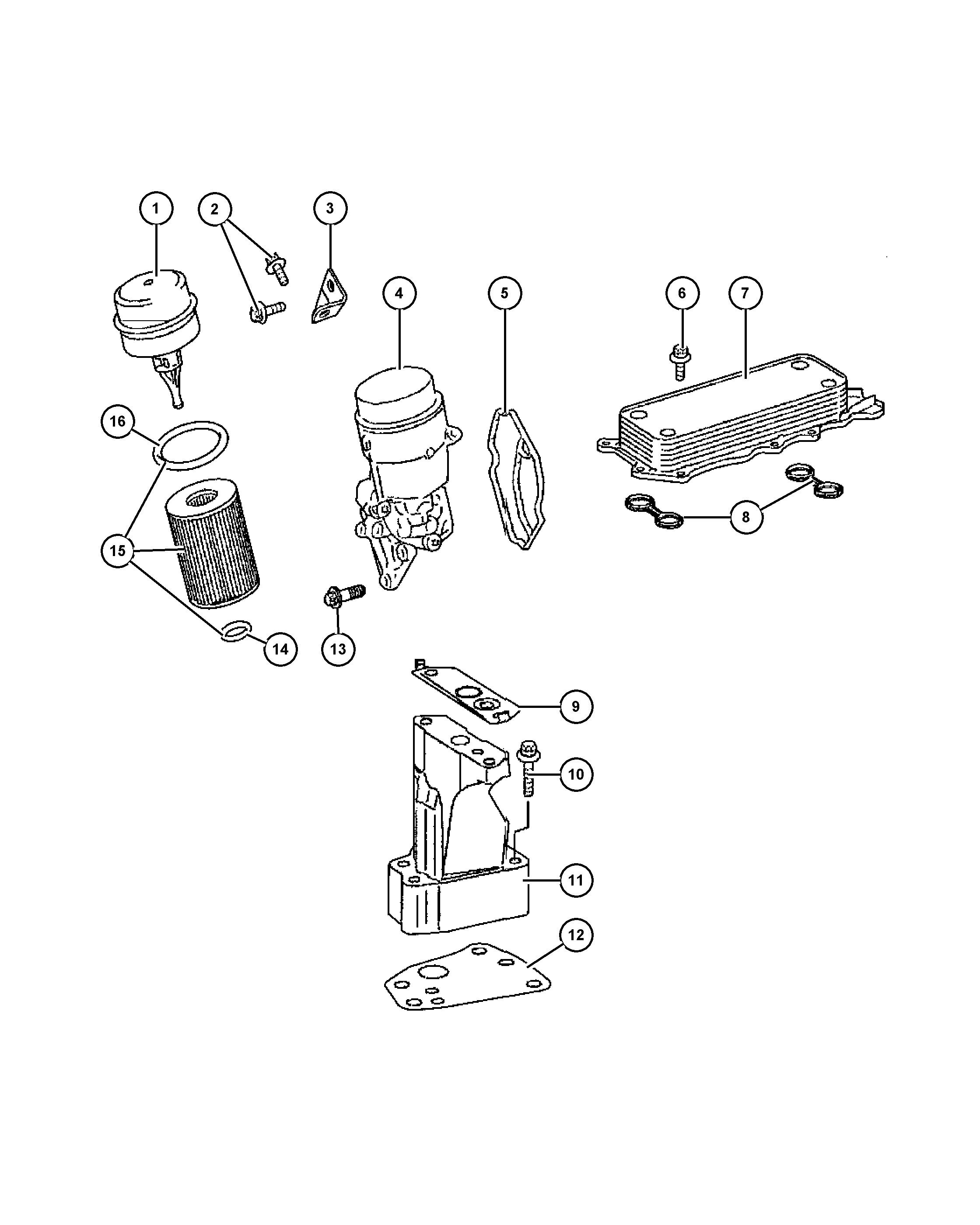 Chrysler 5175 632AA - Tiiviste, öljyn sisääntulo, (ahdin) inparts.fi