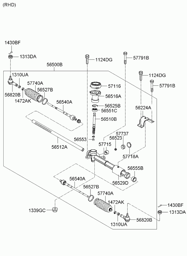 Hyundai 56820-0X000 - Raidetangon pää inparts.fi