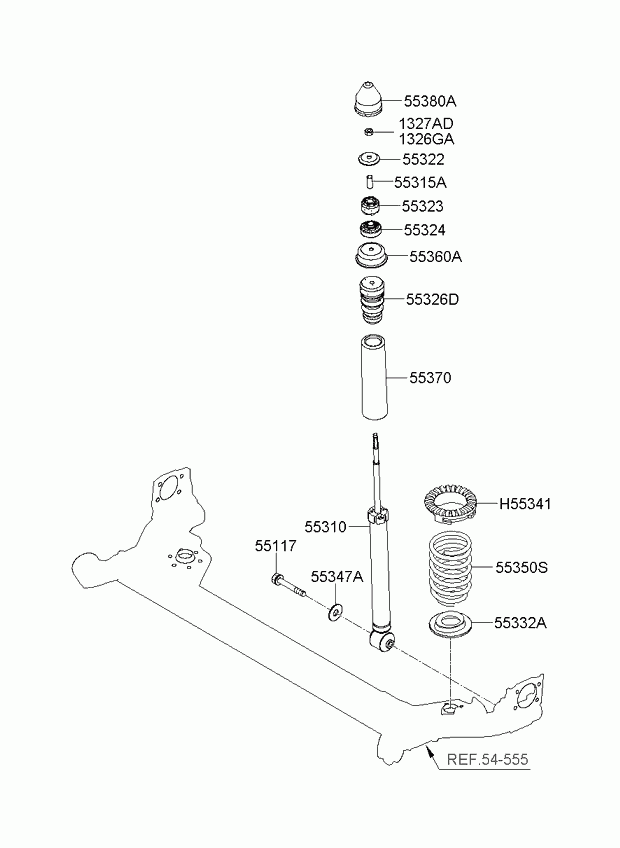 KIA 55326-07100 - Vaimennuskumi, jousitus inparts.fi