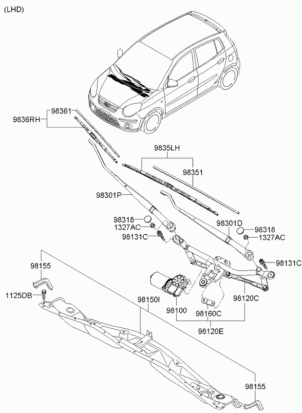 KIA 9836007000 - Pyyhkijänsulka inparts.fi