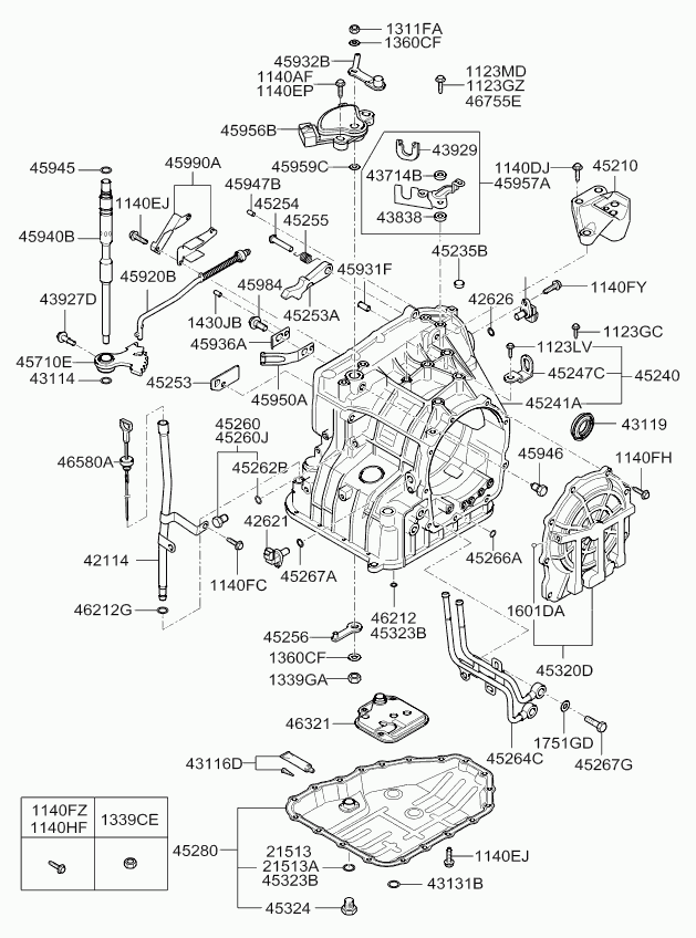 Hyundai 46321-23001 - Hydrauliikkasuodatin, automaattivaihteisto inparts.fi