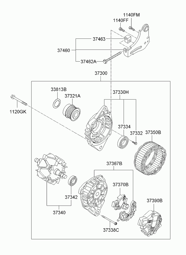 KIA 373002B710 - Laturi inparts.fi