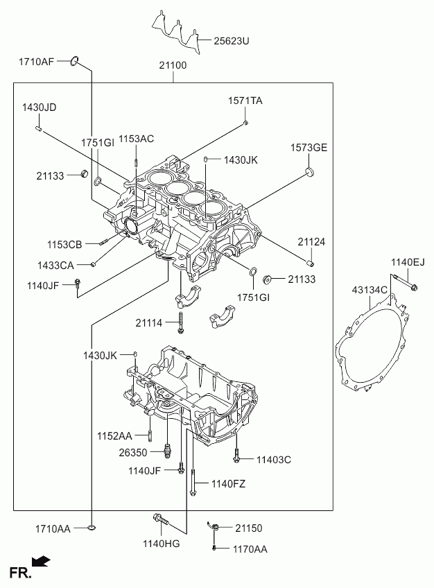 Hyundai 21142 2B000 - Tiiviste, nostajakammion kansi inparts.fi