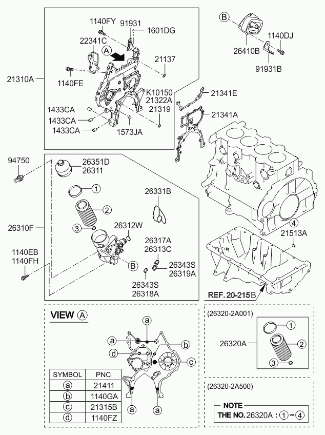 KIA 26310-2A002 - Öljynsuodatin inparts.fi