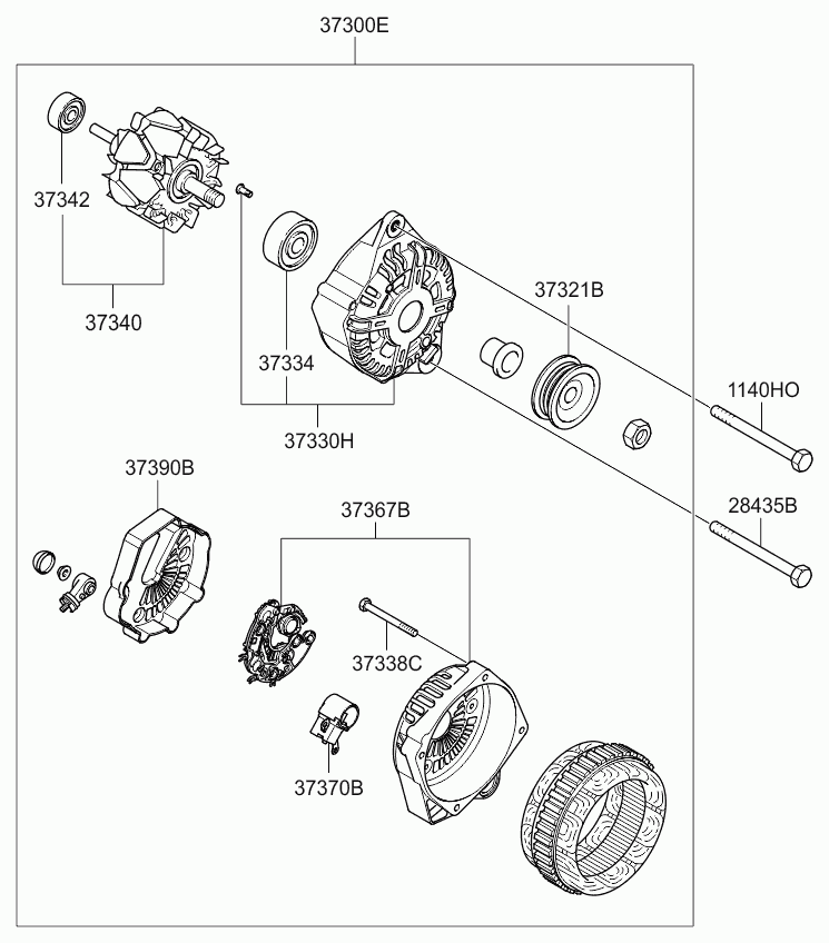 Hyundai 37334-37400 - Bearing - front inparts.fi