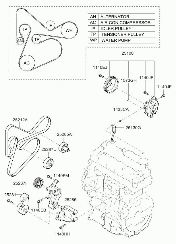 Hyundai 25100-2F700 - Vesipumppu inparts.fi