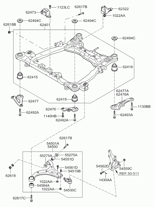 KIA 624164D000 - Tukivarren hela inparts.fi