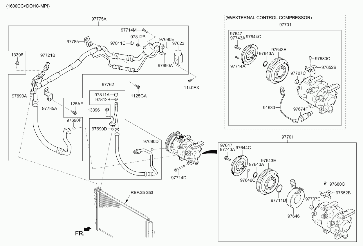 Hyundai 97701A5502 - Kompressori, ilmastointilaite inparts.fi