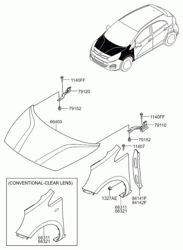 KIA 66321-1W100 - Lokasuoja inparts.fi