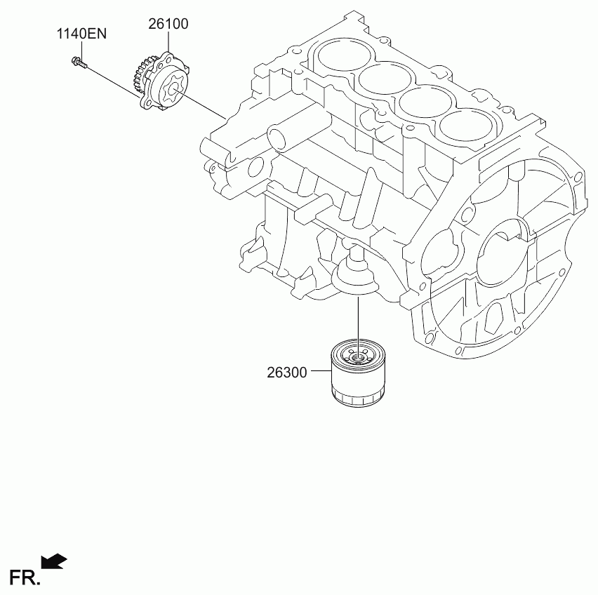 KIA 2630003001 - Öljynsuodatin inparts.fi