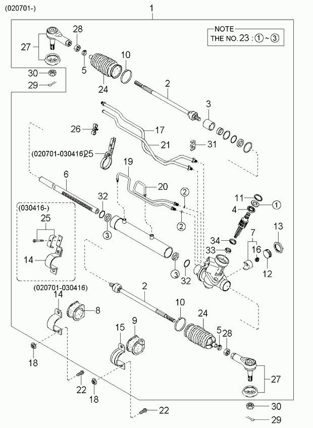 KIA KDX53-32-240B - Raidetangon pää, suora inparts.fi