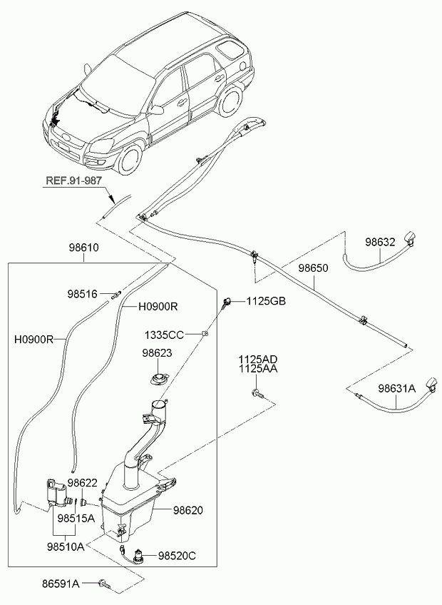 KIA 985101F100 - Pesunestepumppu, lasinpesu inparts.fi