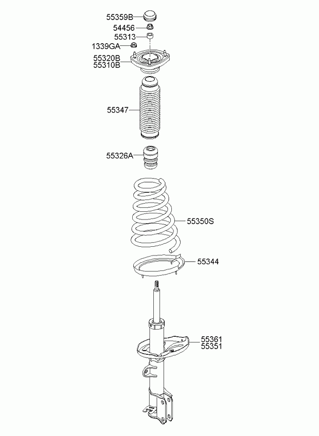 KIA 55361-0Z001 - Iskunvaimennin inparts.fi