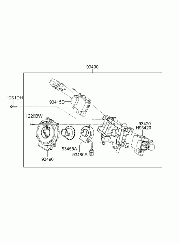 KIA 93410-1F000 - Kytkin, ohjausakseli inparts.fi