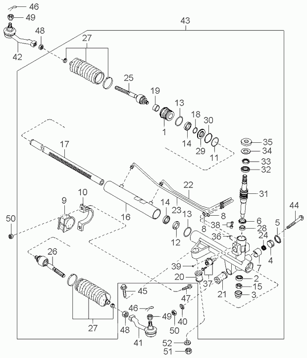 Hyundai 57760-3E010 - Paljekumisarja, ohjaus inparts.fi