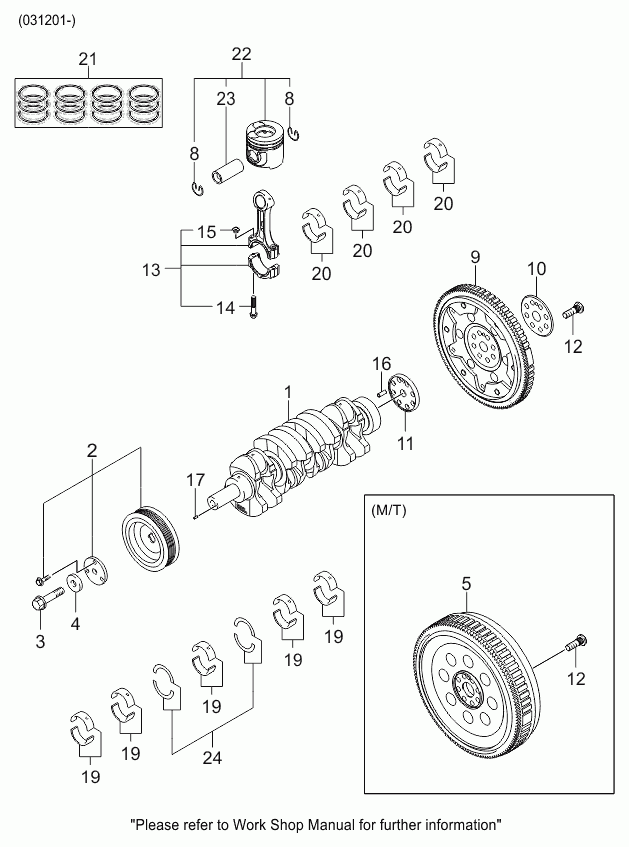 Hyundai 21020-4A920 - Kampiakselilaakerisarja inparts.fi