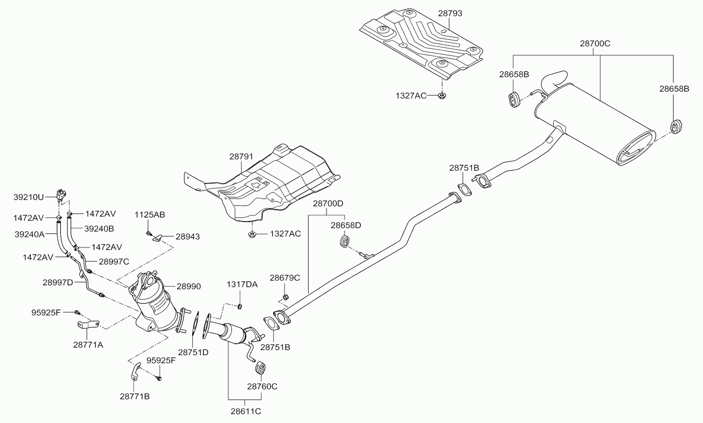 KIA 39210 2A800 - Sensori, pakokaasupaine inparts.fi