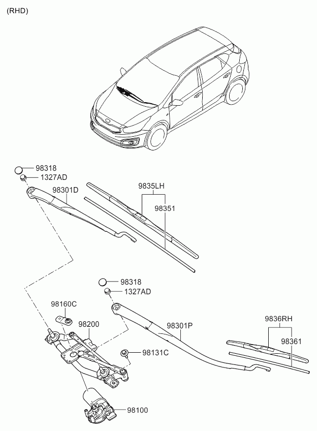 Hyundai 98350-A2000 - Pyyhkijänsulka inparts.fi