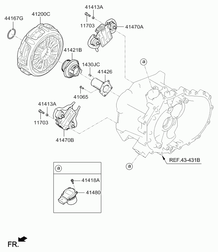 KIA 41200-2A000 - Kytkinpaketti inparts.fi