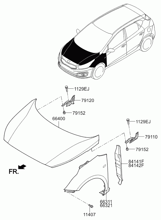 KIA 66321A2000 - Lokasuoja inparts.fi