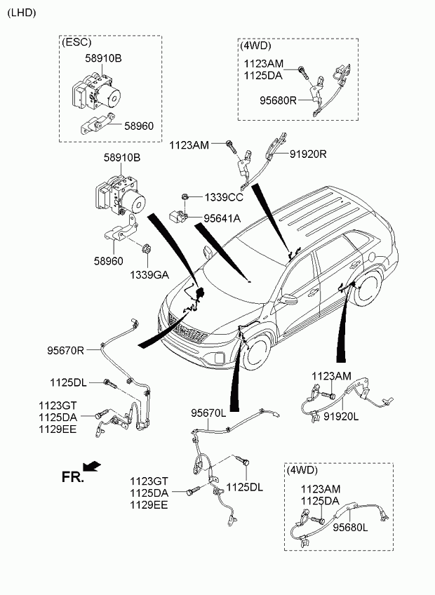 KIA 956802W500 - ABS-anturi inparts.fi