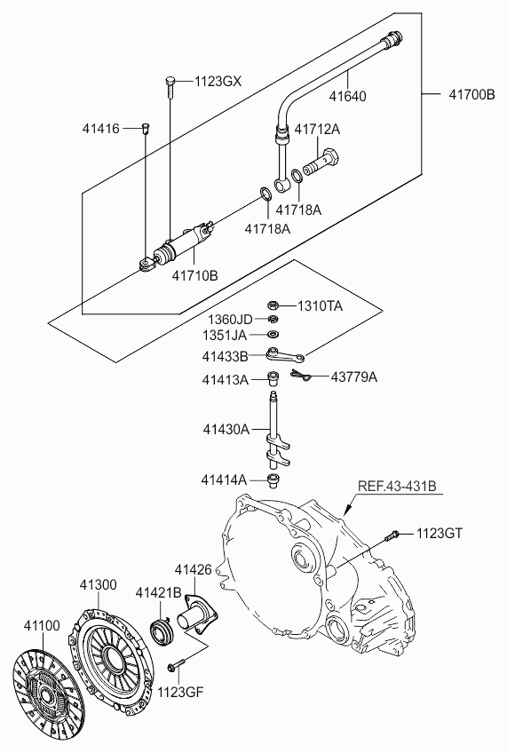 KIA 41100-28610 - Kytkinlevy inparts.fi