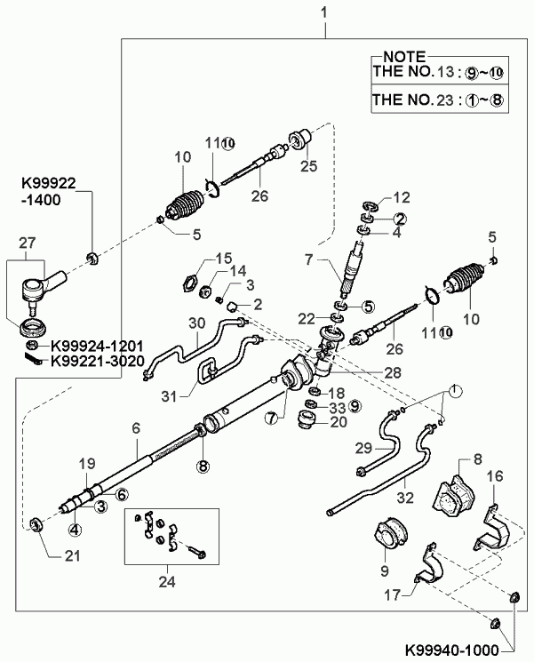 MAZDA 0K9A2-32-280 - Raidetangon pää inparts.fi