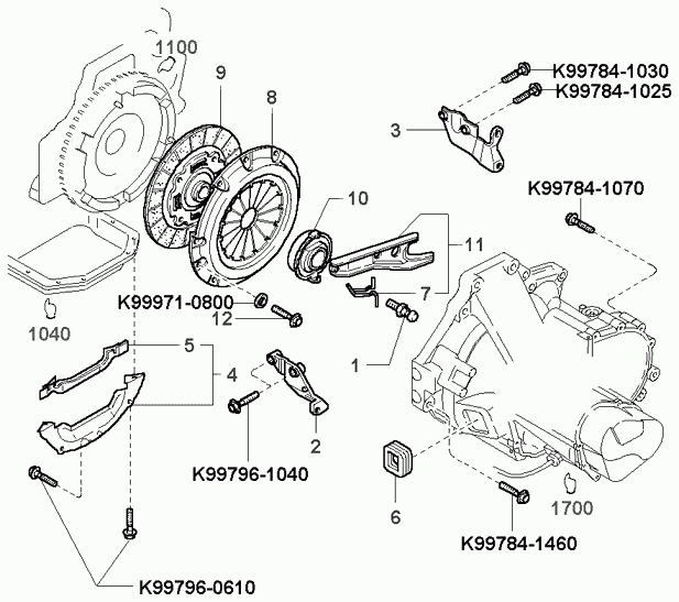 Hyundai 0K9A0-16-460B - Kytkinlevy inparts.fi