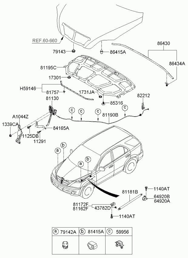 KIA 81181-3E011 - Kaasujousi, konepelti inparts.fi