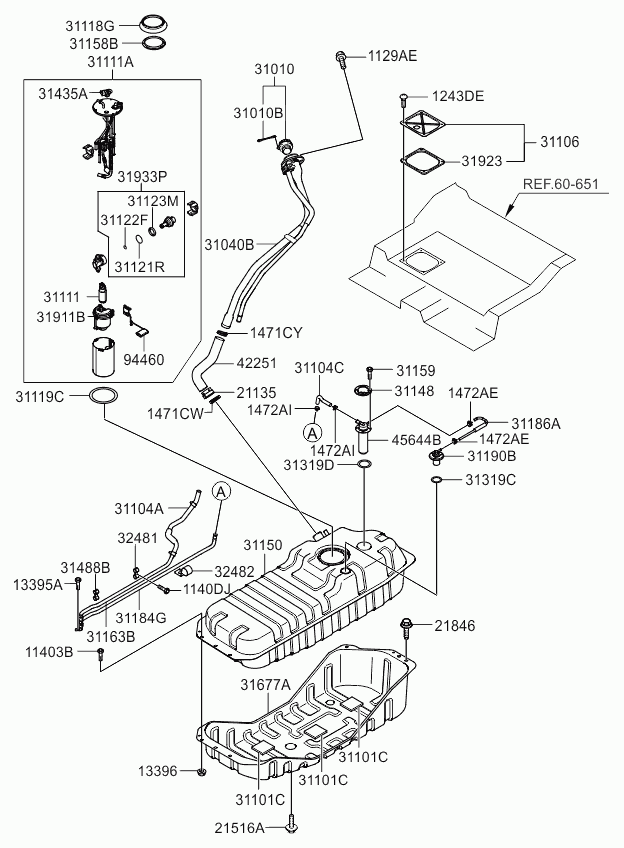 KIA 31111 3L000 - Polttoainepumppu inparts.fi