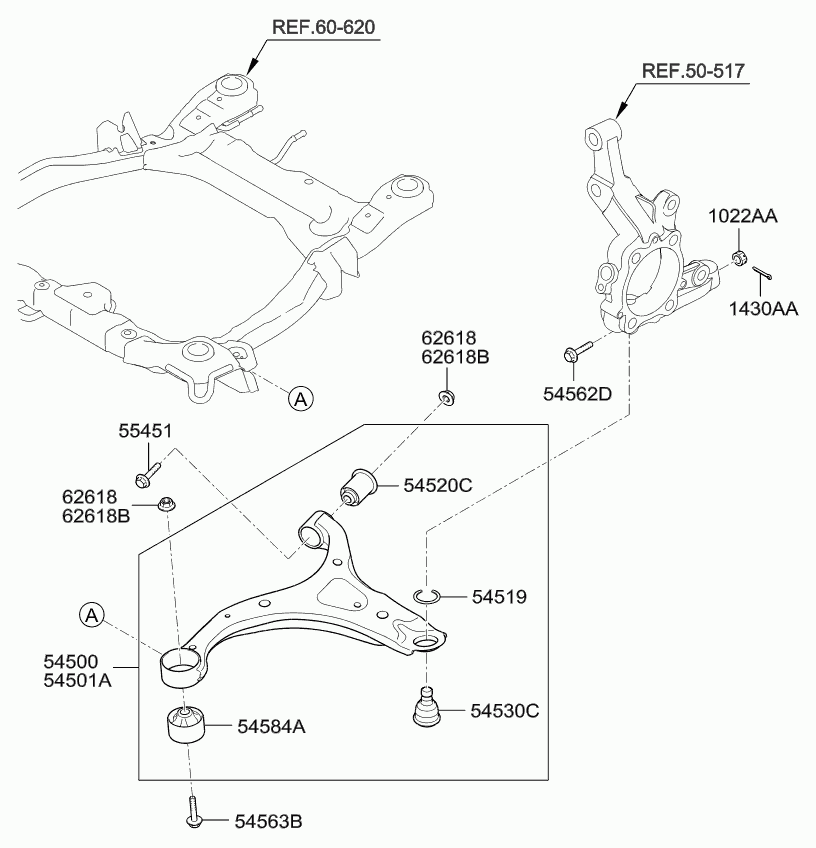 KIA 54530-2B000 - Pallonivel inparts.fi