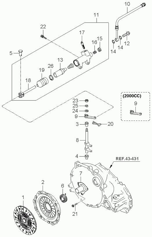 KIA 41100-28-600 - Kytkinlevy inparts.fi