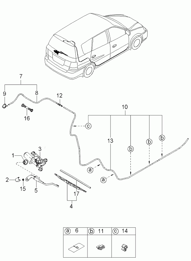 KIA 0K2C067330 - Pyyhkijänsulka inparts.fi