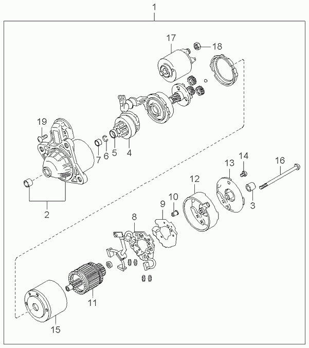 KIA 36100-2X000 - Käynnistinmoottori inparts.fi